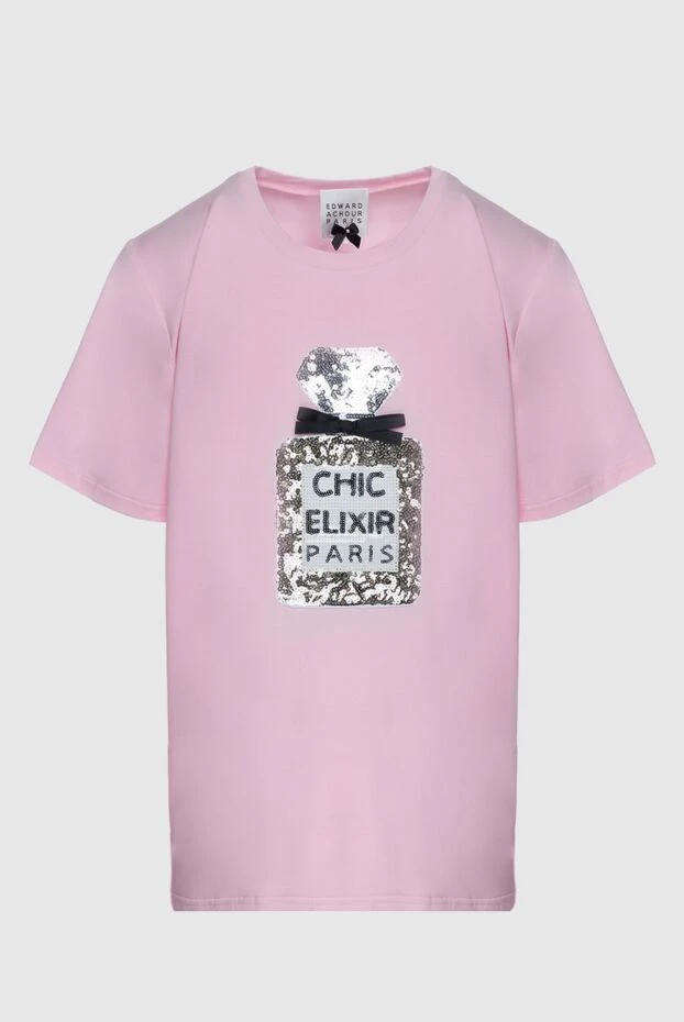 Edward Achour Paris woman pink cotton t-shirt for women buy with prices and photos 144021 - photo 1