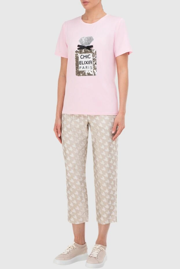 Edward Achour Paris женские футболка из хлопка розовая женская купить с ценами и фото 144021 - фото 2