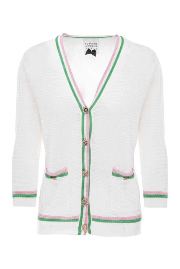 Edward Achour Paris woman white viscose and polyamide cardigan for women buy with prices and photos 144024 - photo 1