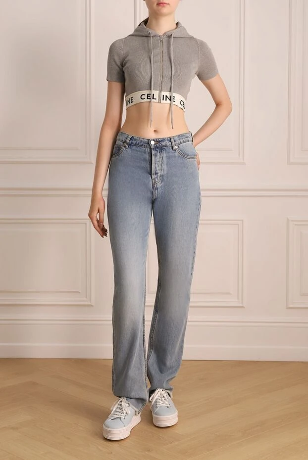 Alexandre Vauthier woman blue cotton jeans for women buy with prices and photos 144035 - photo 2