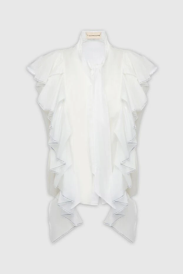 Alexandre Vauthier женские блуза из хлопка белая женская купить с ценами и фото 144043 - фото 1