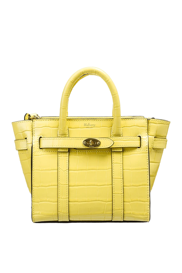 Mulberry women's yellow leather bag with a button 144058 - photo 1