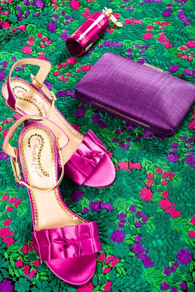 Charlotte Olympia women's sandals bright pink with bows 144072 - photo 2