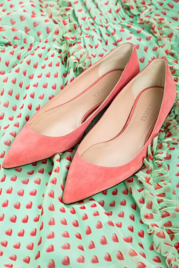 Classic women's pink suede shoes - photo 2