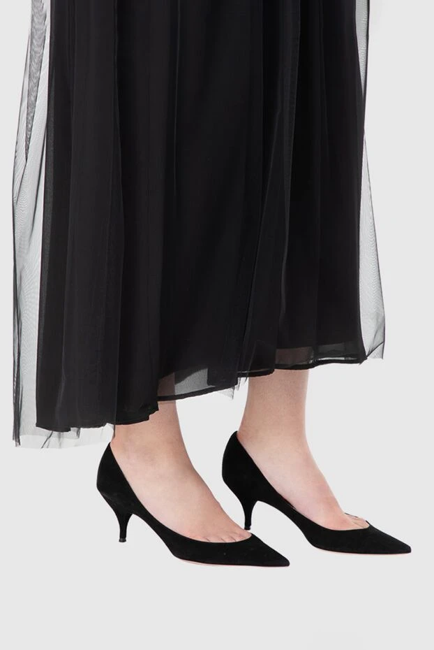 Nina Ricci женские туфли из замши черные женские купить с ценами и фото 144078 - фото 2