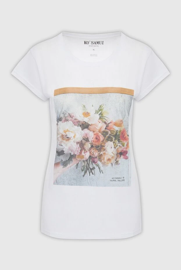 Ko Samui женские футболка из хлопка белая женская купить с ценами и фото 144115 - фото 1