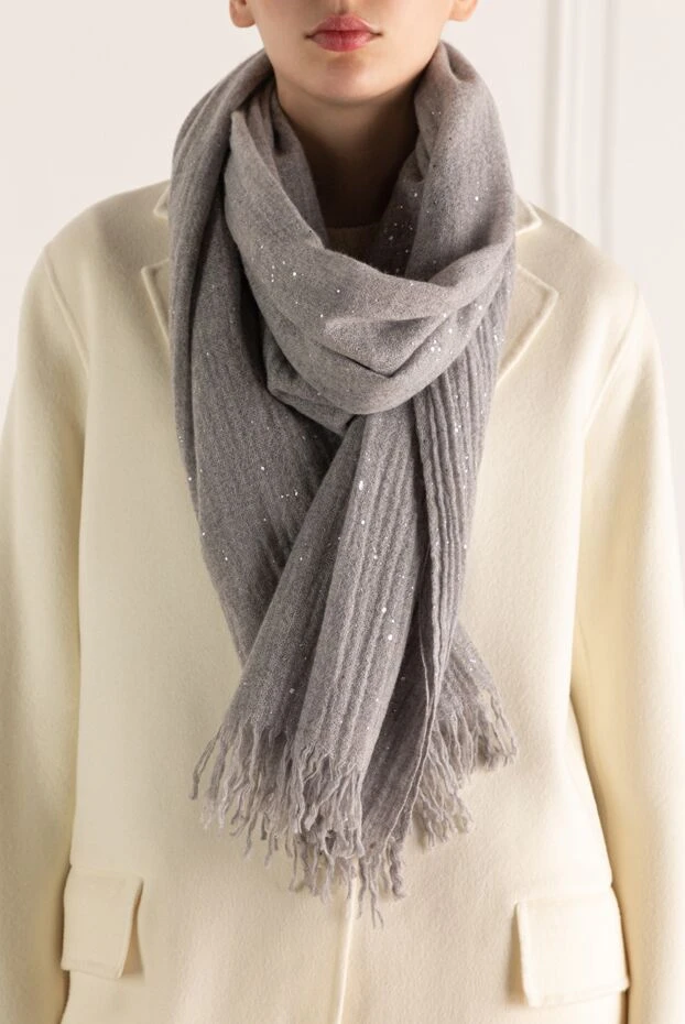 Casheart woman gray cashmere scarf for women 144140 - photo 2