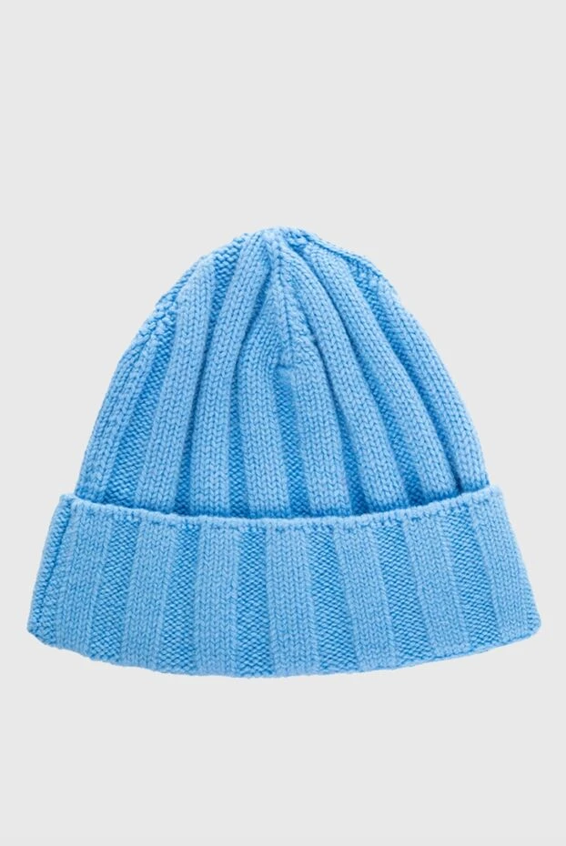 Blue cashmere hat for men