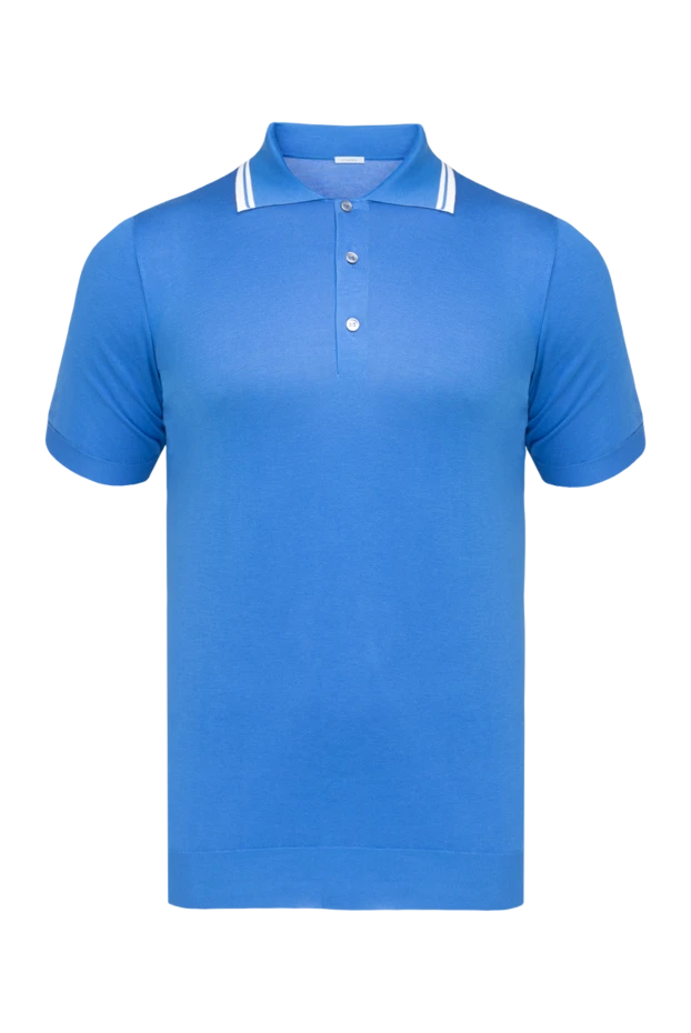 Malo blue cotton polo for men 196526 - photo 1