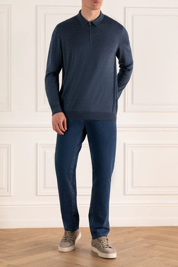 Stefano Ricci джинсы из хлопка и эластана синие мужские 144253 - фото 2