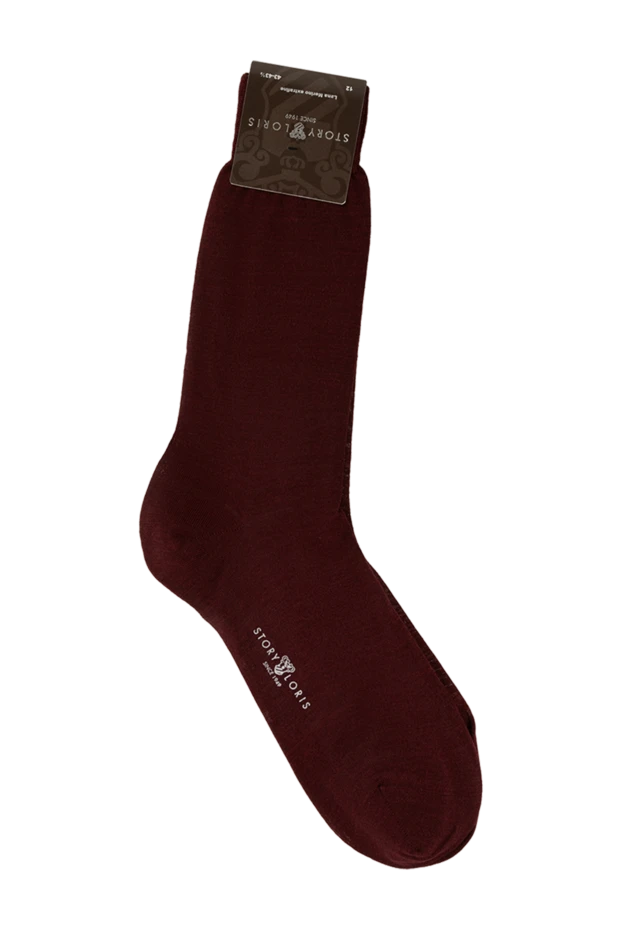 Story Loris чоловічі шкарпетки з вовни та поліаміду бордові чоловічі купити фото з цінами 144258 - фото 1