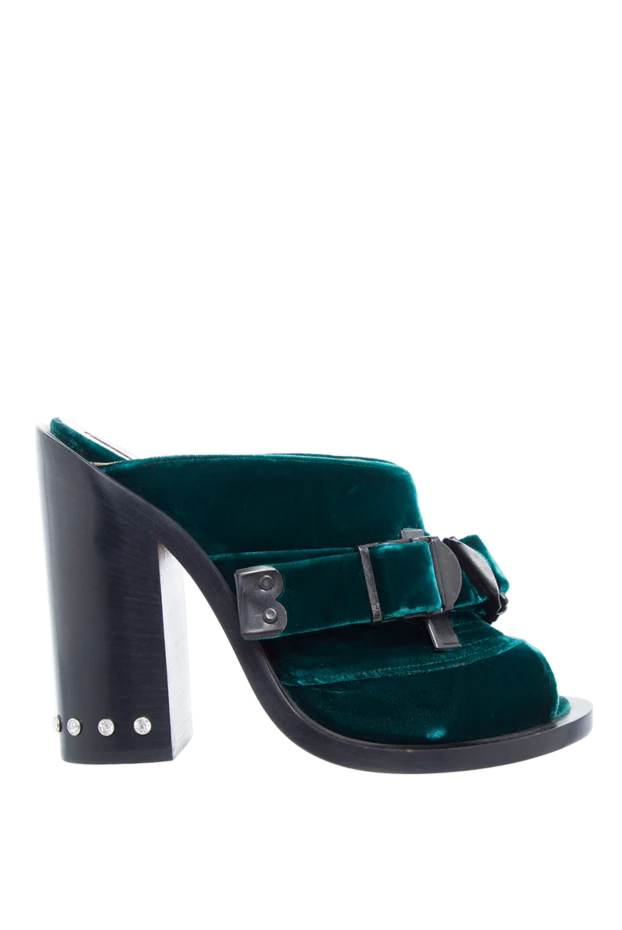 N21 women's green velour sandals with buckle 144275 - photo 1