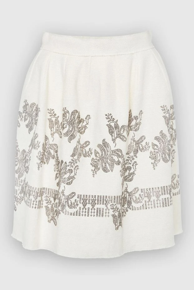 Ermanno Scervino женские юбка из льна и полиамида белая женская купить с ценами и фото 144277 - фото 1