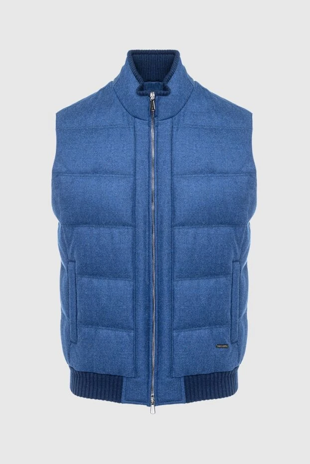 Enrico Mandelli man wool and cashmere vest blue for men buy with prices and photos 144295 - photo 1