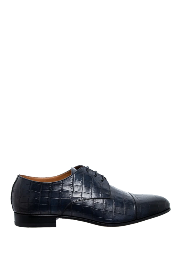 Doucal`s man blue leather men's shoes 144301 - photo 1