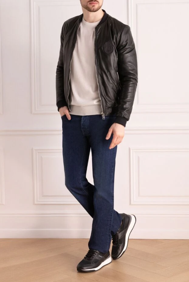 Billionaire man black leather jacket for men buy with prices and photos 144318 - photo 2