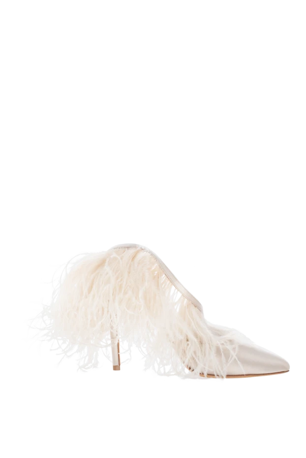 Giambattista Valli women's beige sandals with feathers 144336 - photo 1