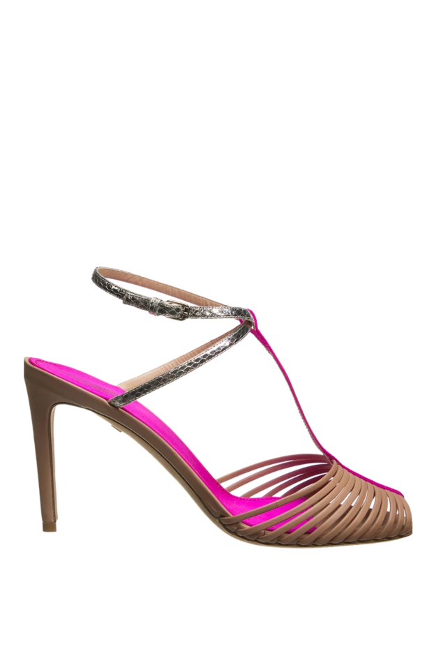 Giambattista Valli women's beige sandals with bright pink inserts 144338 - photo 1