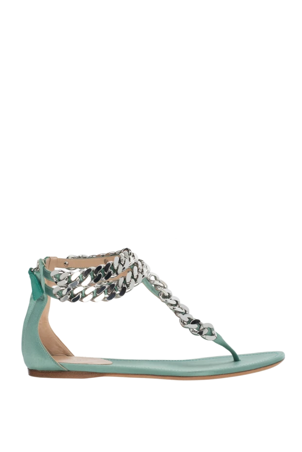 Giambattista Valli woman green viscose and silk sandals for women 144339 - photo 1