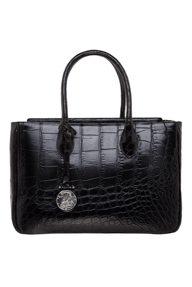 Tardini women's rectangular large black bag made of textured leather 144388 - photo 1