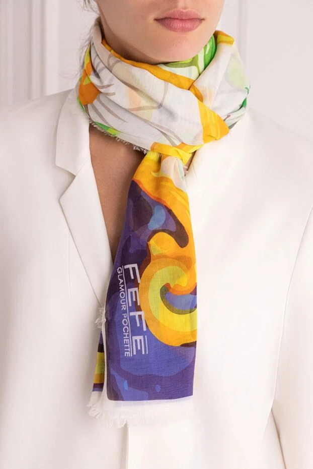 FeFe женские платок из хлопка комбинированный женский купить с ценами и фото 144439 - фото 2