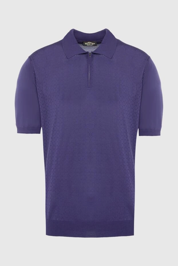 Cesare di Napoli man silk polo purple for men buy with prices and photos 144467 - photo 1