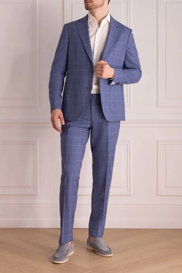 Sartoria Latorre man men's blue wool suit buy with prices and photos 144517 - photo 2