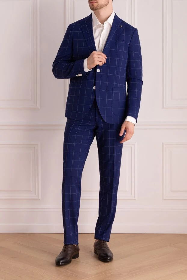 Sartoria Latorre man men's suit made of wool, blue buy with prices and photos 144518 - photo 2