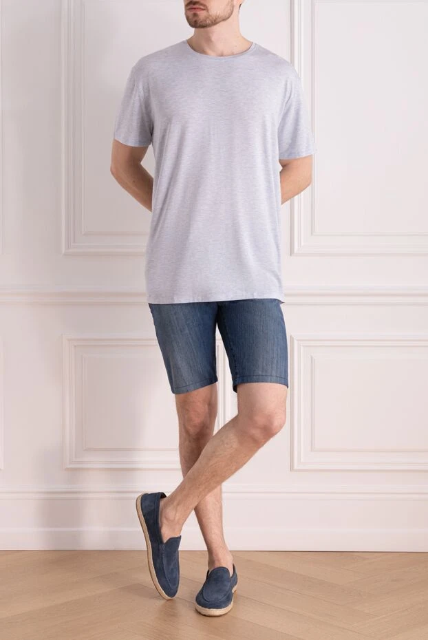 Kiton man blue cotton shorts for men buy with prices and photos 144520 - photo 2