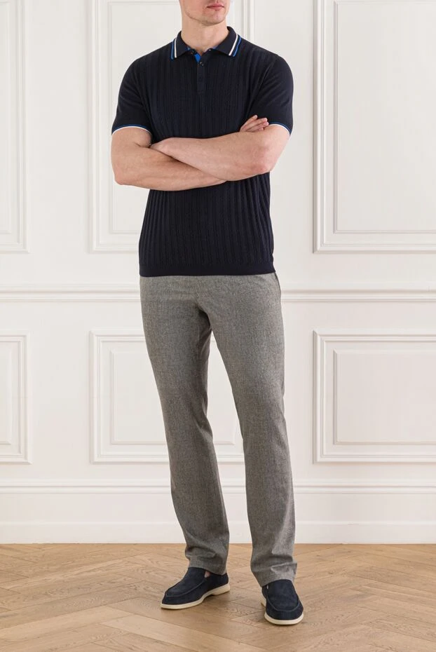 Kiton black cotton polo shirt for men 144543 - photo 2