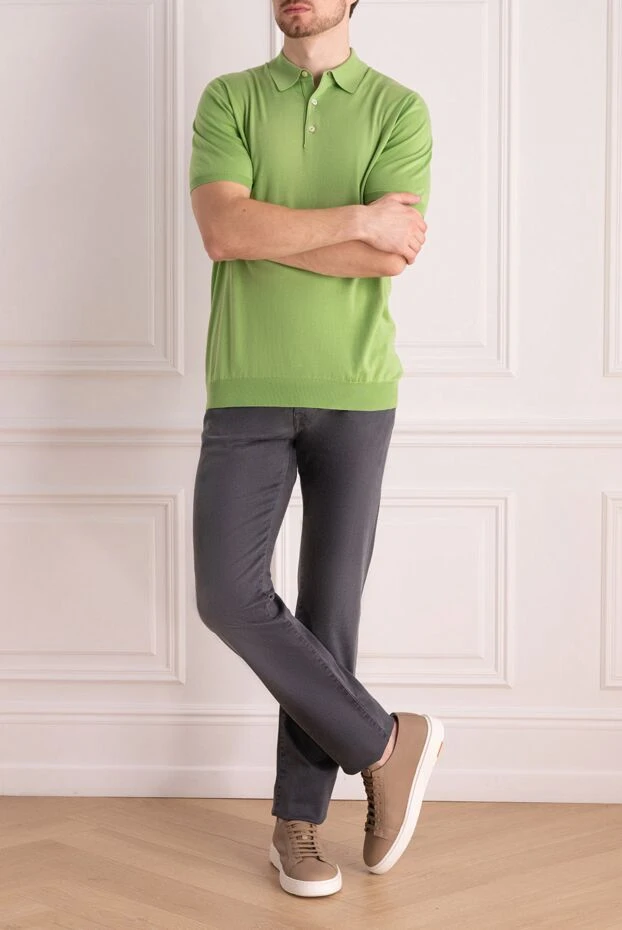 Kiton man cotton polo green for men buy with prices and photos 144550 - photo 2