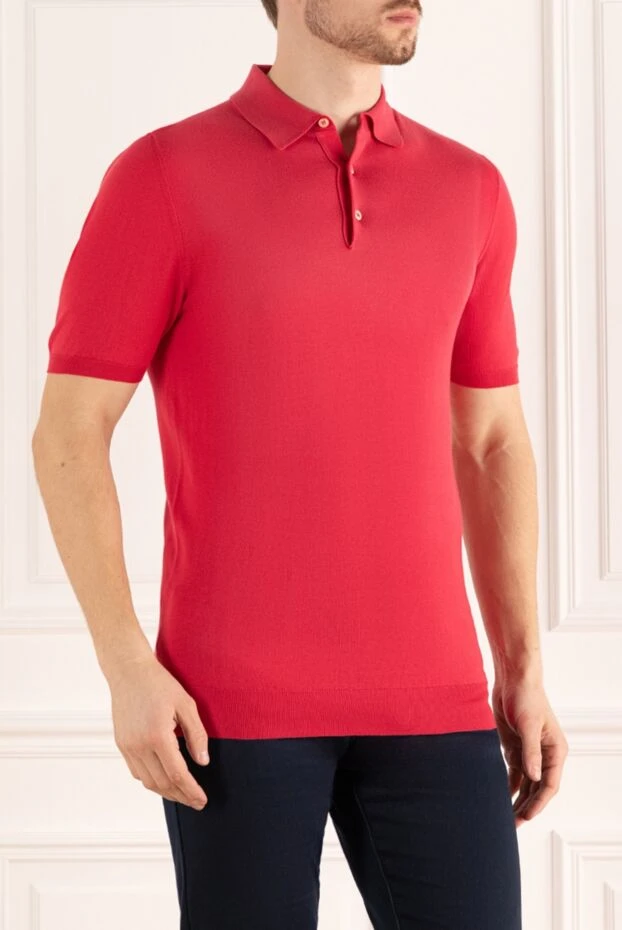 Kiton men's solid cotton button down polo shirt for summer 195480 - photo 3