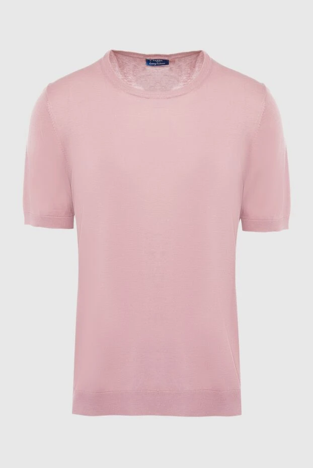 Barba Napoli man silk short sleeve jumper pink for men buy with prices and photos 144568 - photo 1