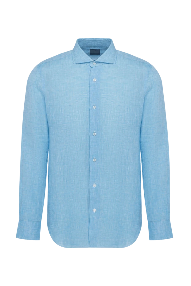 Barba Napoli чоловічі рубашка із льону блакитна чоловіча купити фото з цінами 144587 - фото 1