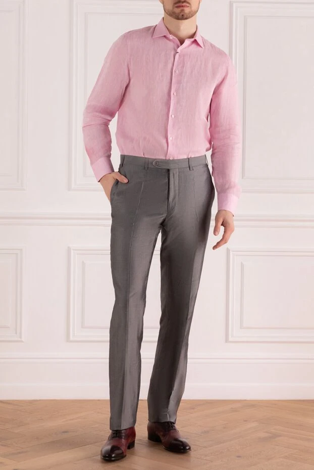 Tombolini мужские сорочка из льна розовая мужская купить с ценами и фото 144591 - фото 2