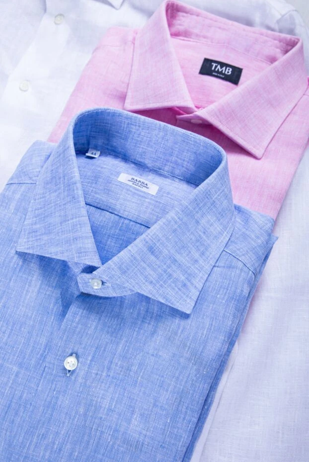 Tombolini men's linen shirt, light pink 144591 - photo 3
