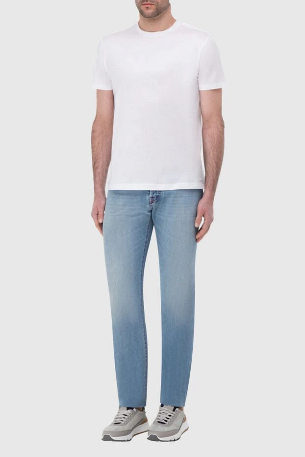 Kiton man blue cotton jeans for men 144606 - photo 2