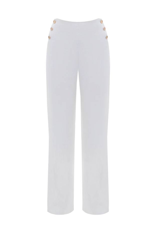 Edward Achour Paris women's pants with contrasting buttons white 144634 - photo 1