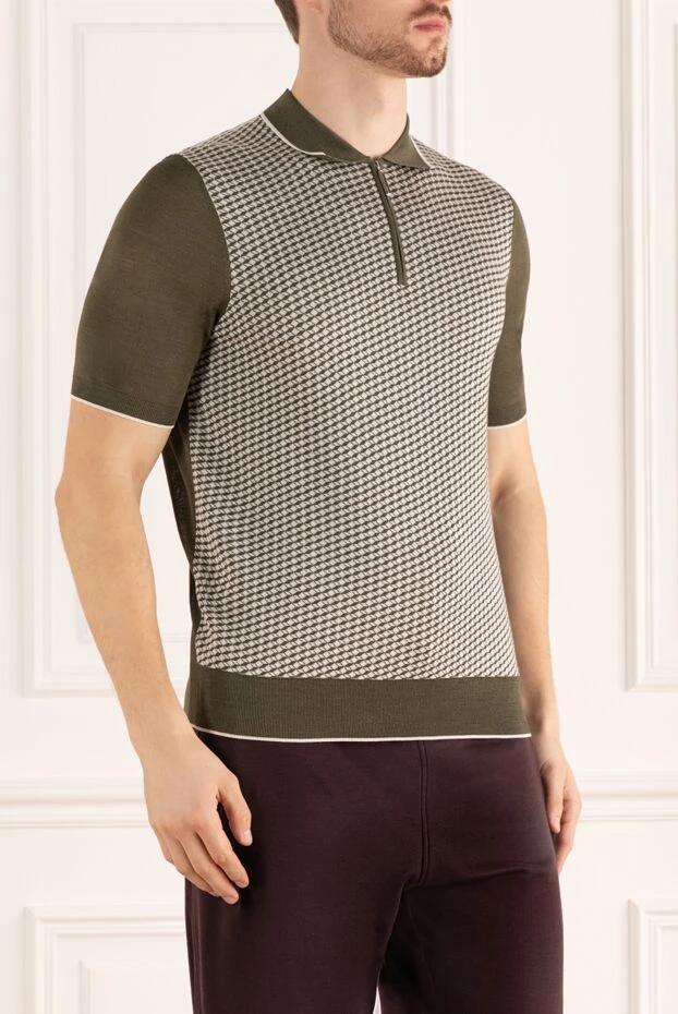 Stefano Ricci поло из шелка зеленое мужское 144644 - фото 3