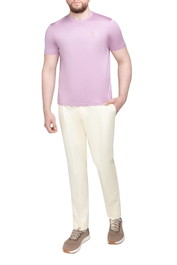 Billionaire мужские футболка из хлопка фиолетовая мужская купить с ценами и фото 144713 - фото 2