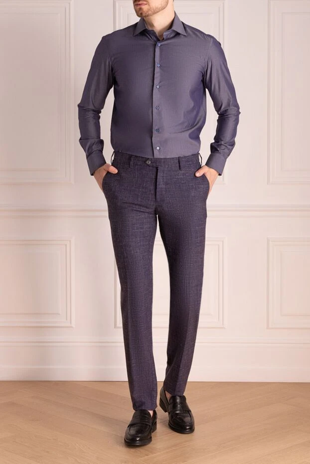 Cesare di Napoli мужские брюки серые мужские купить с ценами и фото 144714 - фото 1
