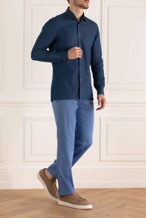 Cesare di Napoli чоловічі штани чоловічі блакитні купити фото з цінами 144717 - фото 2
