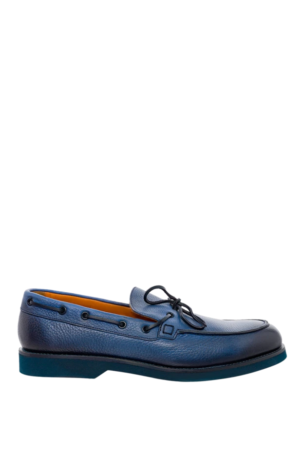 Doucal`s man blue leather loafers for men buy with prices and photos 144728 - photo 1