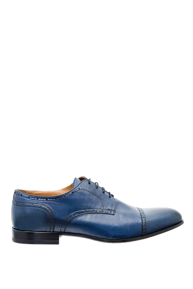 Doucal`s man blue leather men's shoes 144729 - photo 1