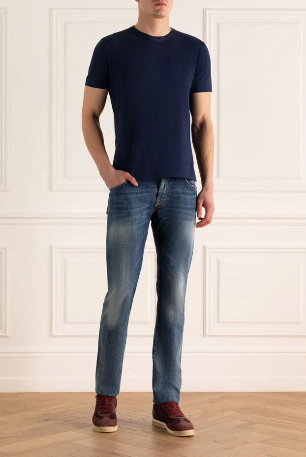 Orian man cotton t-shirt blue for men buy with prices and photos 144758 - photo 2