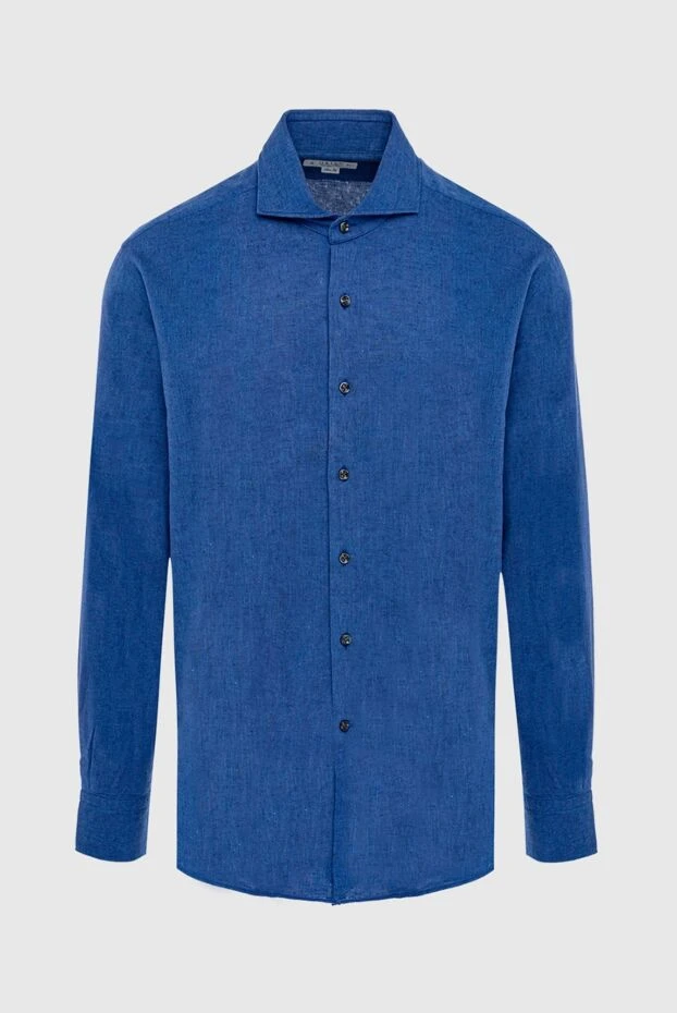 Orian мужские сорочка из льна и хлопка синяя мужская купить с ценами и фото 144768 - фото 1