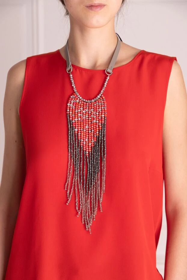 Peserico женские ожерелье красное женское купить с ценами и фото 144809 - фото 2