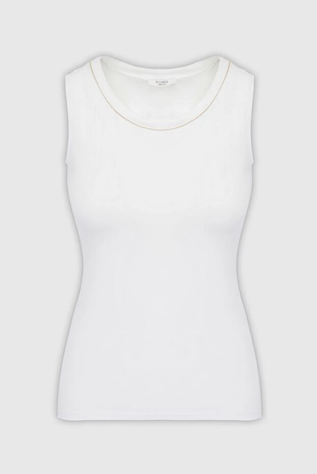 Peserico woman women's white cotton and elastane top 144817 - photo 1