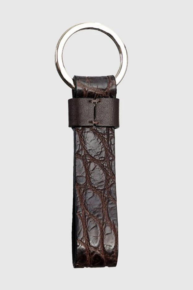 Brioni man brown alligator keychain for men 144856 - photo 2