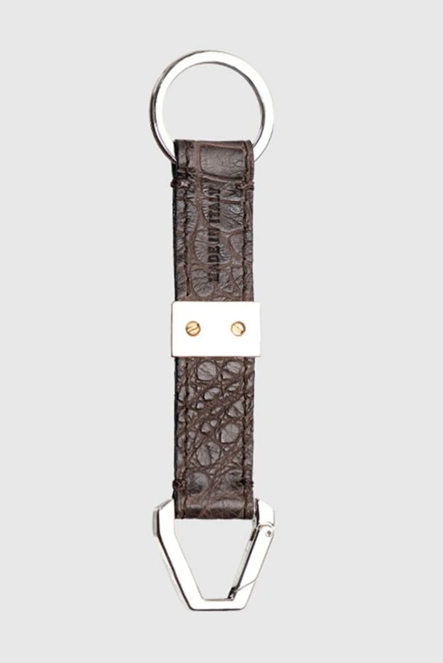 Brioni man brown alligator keychain for men 144858 - photo 2